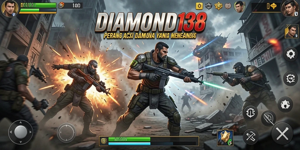 Screenshot utama DIAMOND138 menunjukkan aksi seru dalam pertarungan.