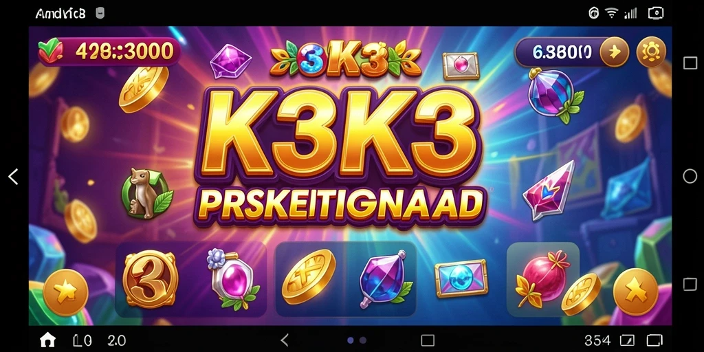 Tampilan menarik dari gameplay slot K3K3 dengan beragam simbol.