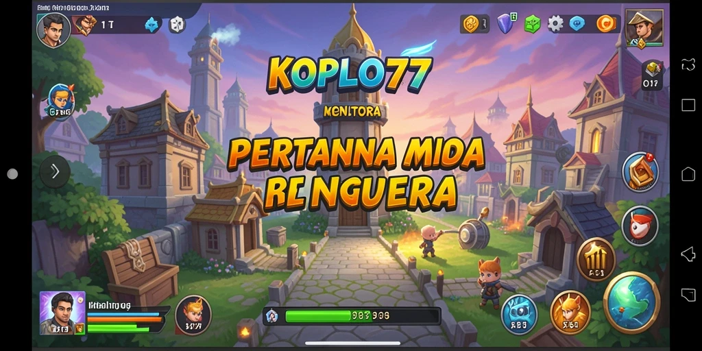 Screenshot gameplay KOPLO77 menampilkan aksi menara mempertahankan dari serangan musuh.
