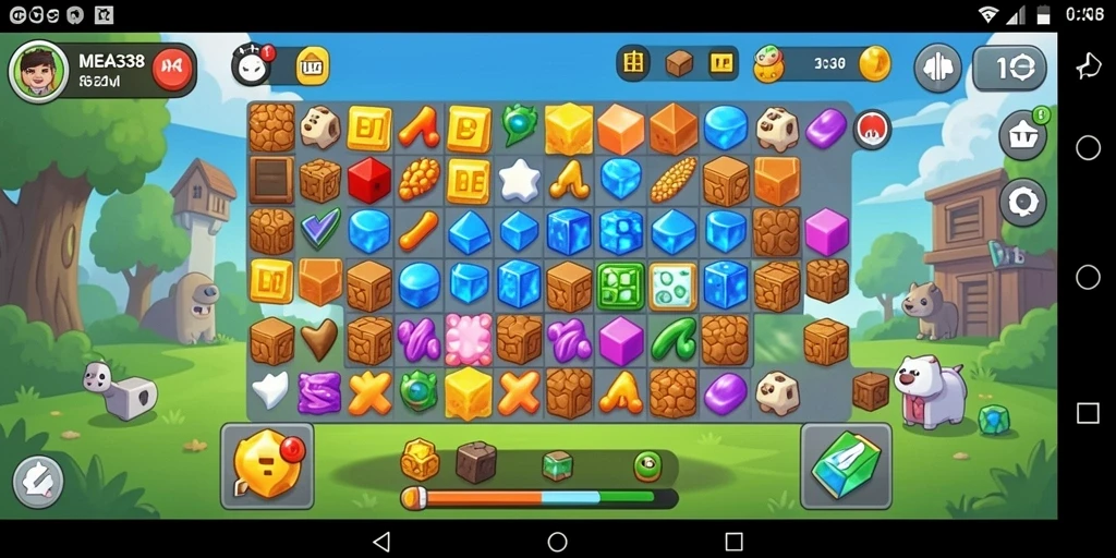 Tangkapan layar MEGA338 yang menunjukkan gameplay Puzzle yang menarik.