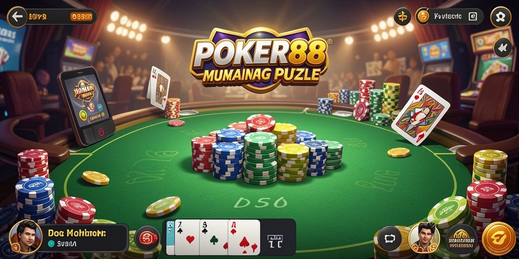 Tampilan gameplay POKER88 dengan tantangan puzzle yang menarik.
