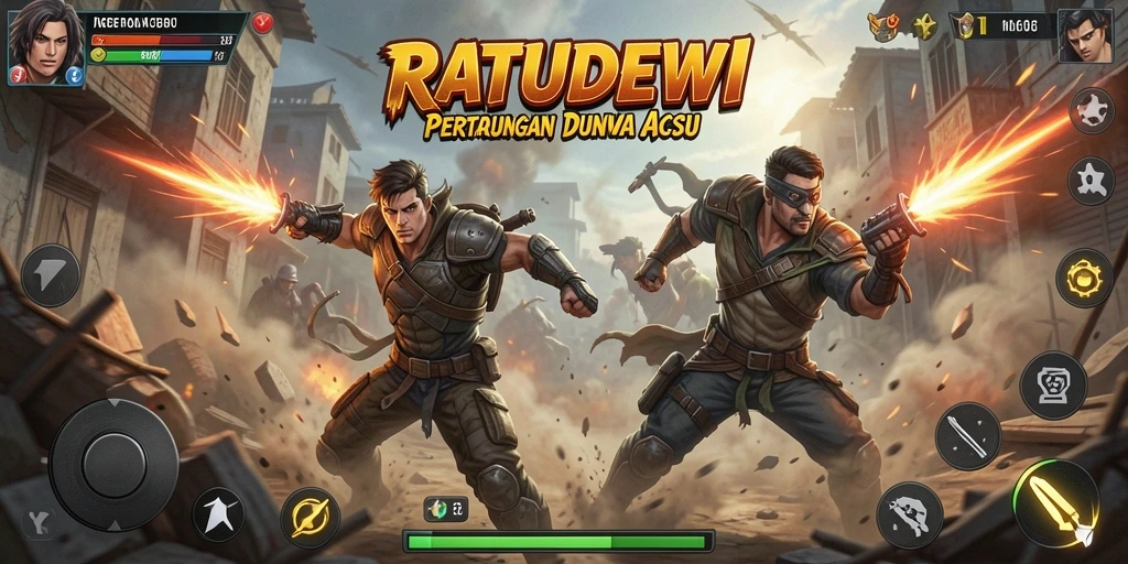 Tampilan aksi mendebarkan dalam game RATUDEWI.