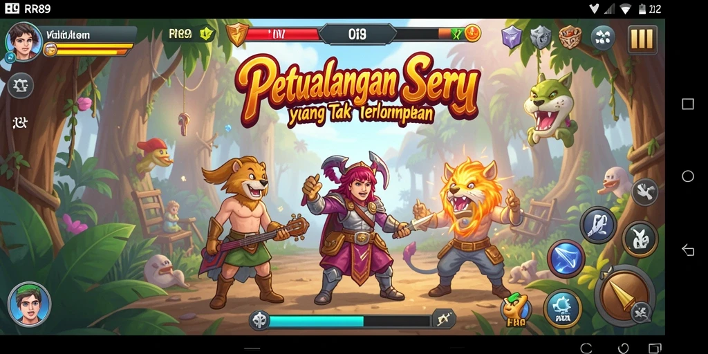 Tampilan seru gameplay RR89 di dalam petualangan yang mendebarkan.
